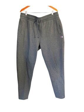 Champion Mens Athletic Joggers Pants XXL Gray Cotton/Polyester